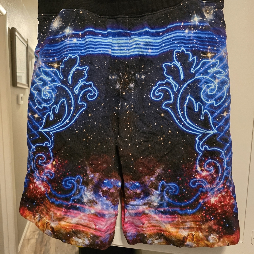 Versace Jeans Collection Black and Blue Cosmic Shorts - Picture 3 of 6